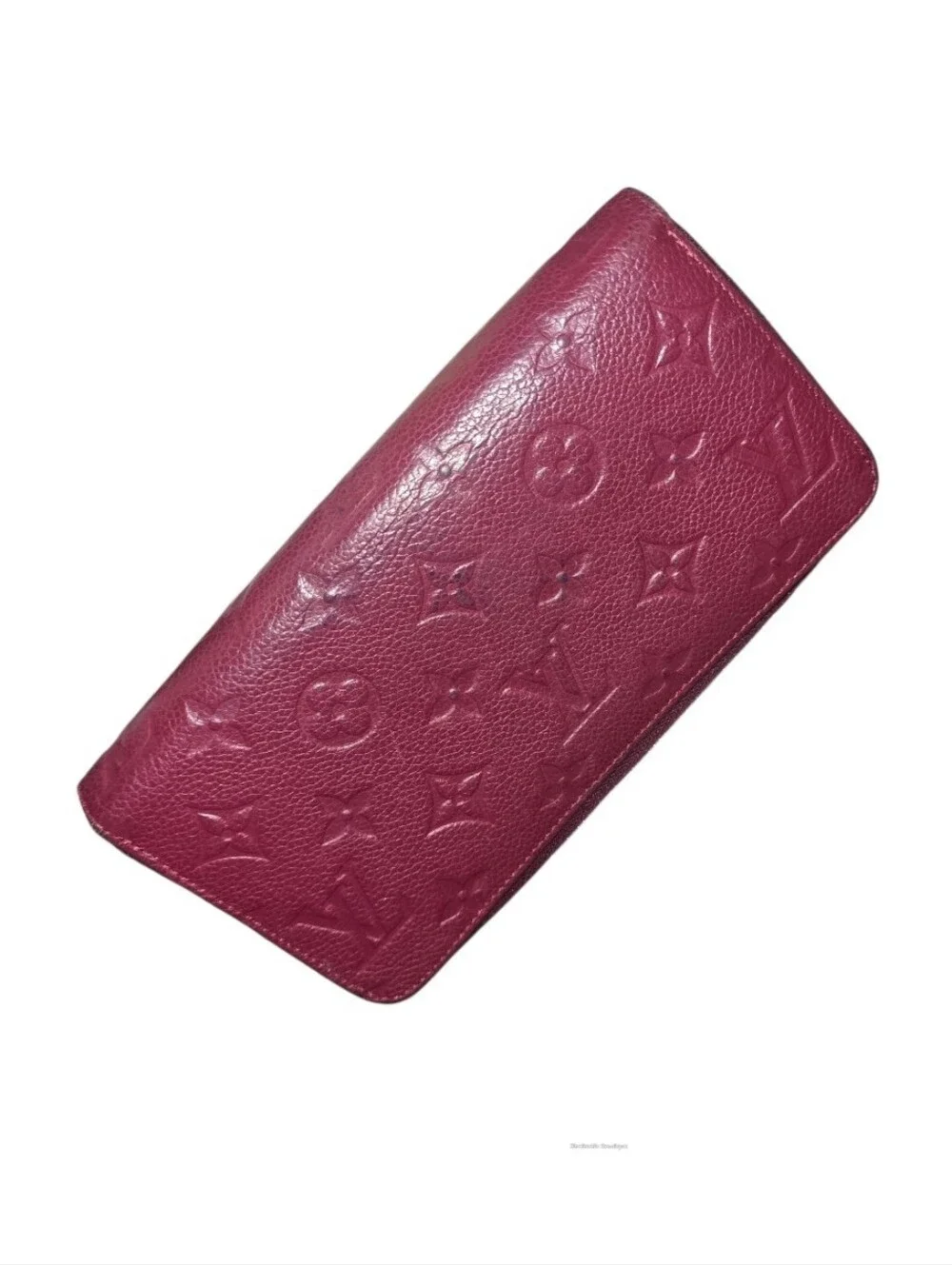 Like NEW! Rare! Louis Vuitton Empreinte LV Zippy Leather Wallet Aurore LV